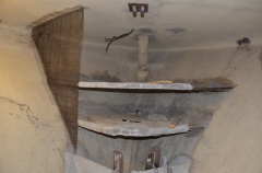 Chain locker completed, two shelves complete, armature for first wall in place ready to plaster