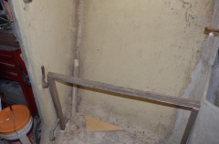 Mold support in place for shelf before